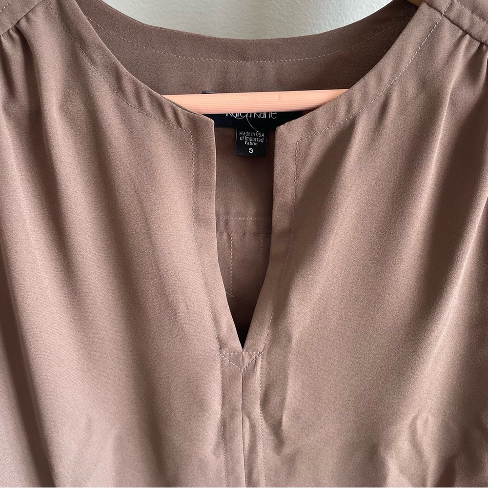 Karen Kane Long Sleeve V-Neck Blouse - Picture 2 of 7